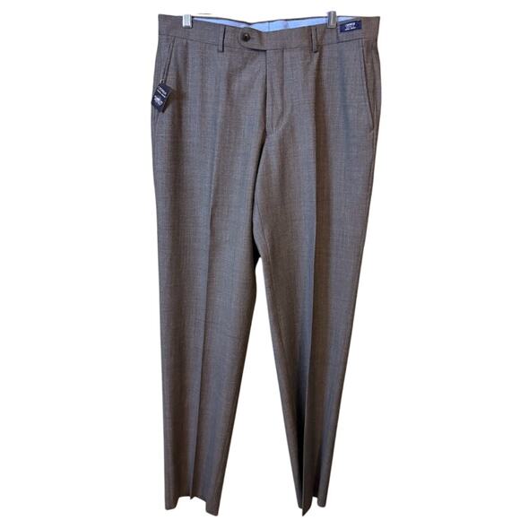 Cremieux Gray Wool Blend Travel Pants 36R Modern Fit NWT - Picture 1 of 10